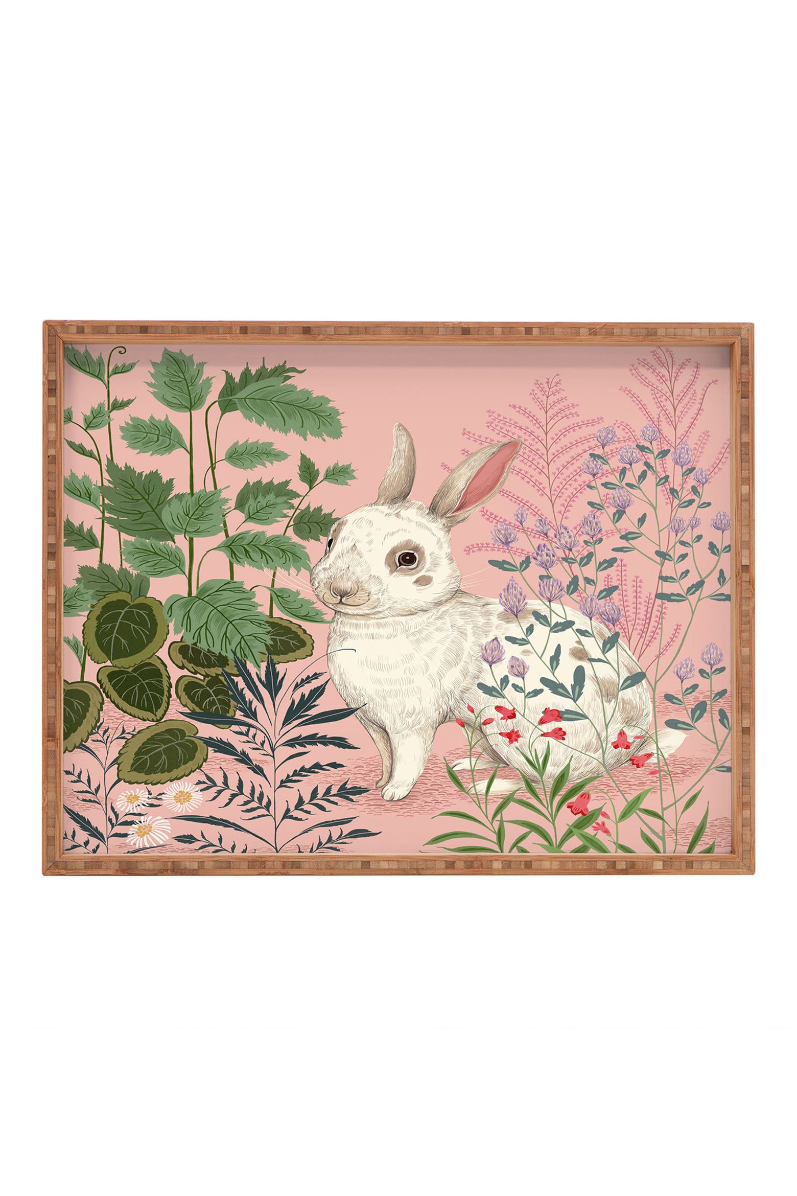 Rectangle Kitchen Ideas Deny Designs Pimlada Phuapradit Backyard Bunny Rectangular Tray ...