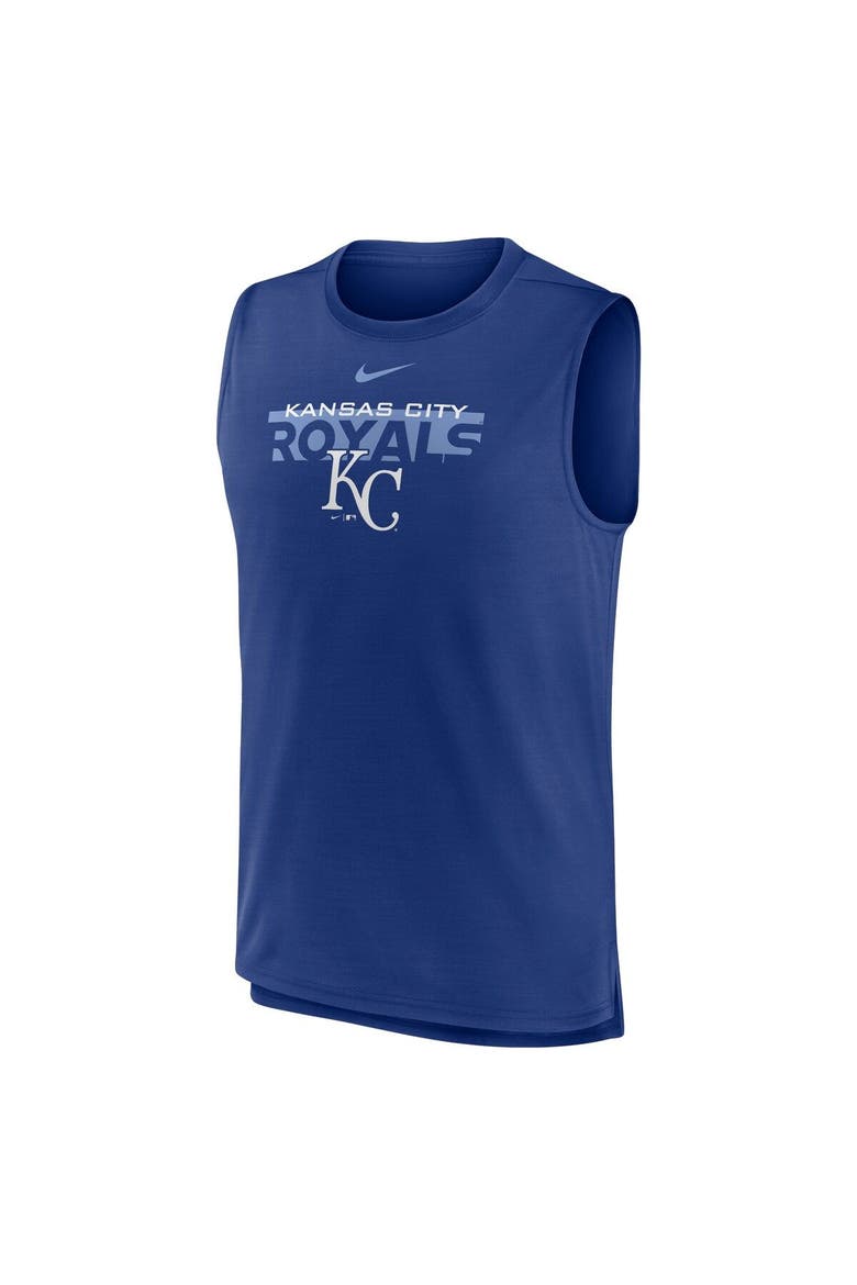 Men's Nike Royal Kansas City Royals Knockout Stack Exceed Performance Muscle Tank Top, Alternate, color, Royal