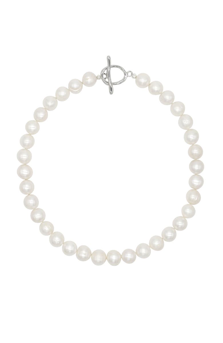 Velvet Luna Natural Large Pearl Necklace, Main, color, White