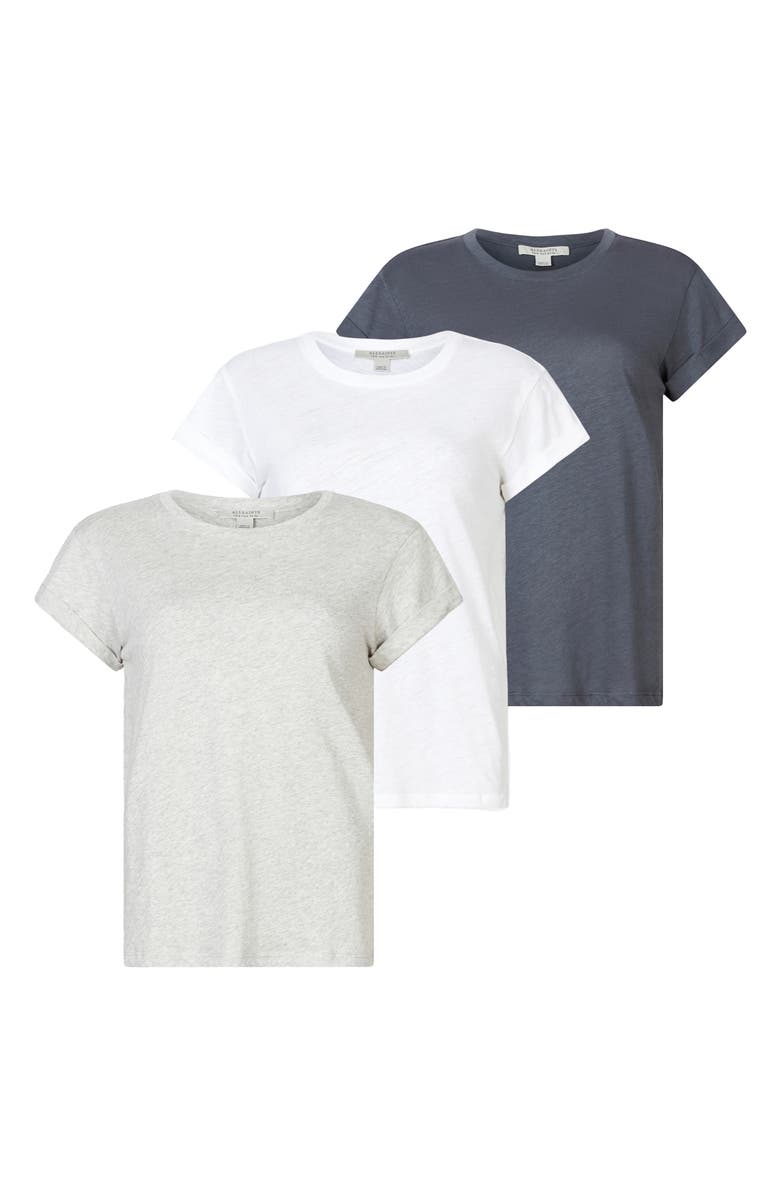 AllSaints Anna 3-Pack Organic Cotton T-Shirts, Alternate, color,