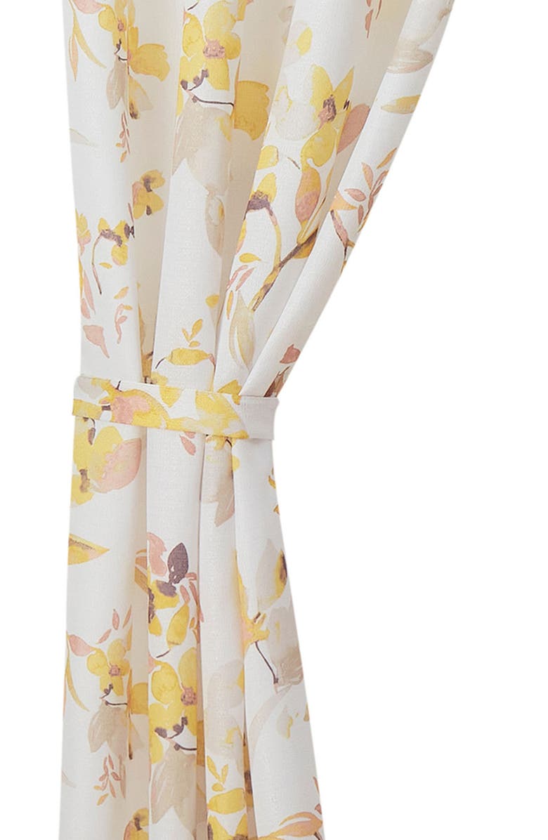 Lucky Brand Watercolor Floral Set of 2 Curtain Panels, Alternate, color, 