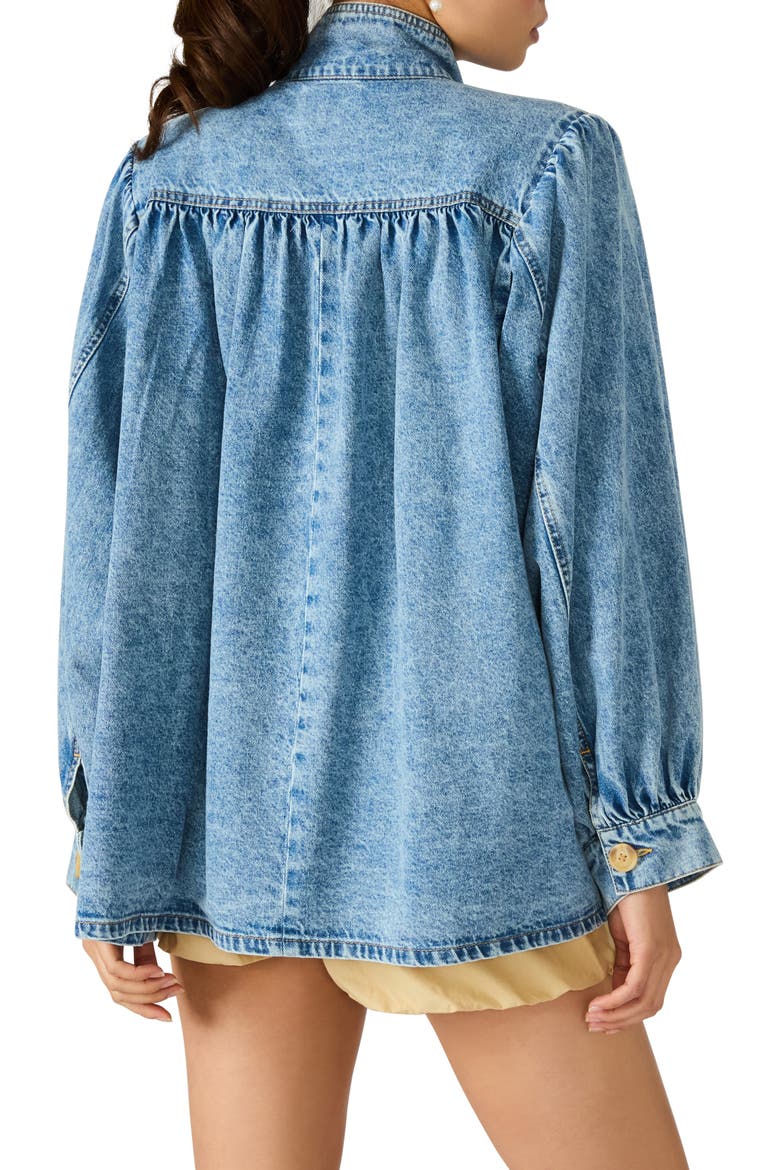 Marceline Denim Shirt Jacket, Alternate, color, FOREVER BLUE
