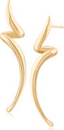JARDIN Molten Flame Sculpted Linear Earrings