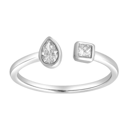 Luvmyjewelry Lyra 14k Gold Lab Grown Diamond Open Ring In Silver