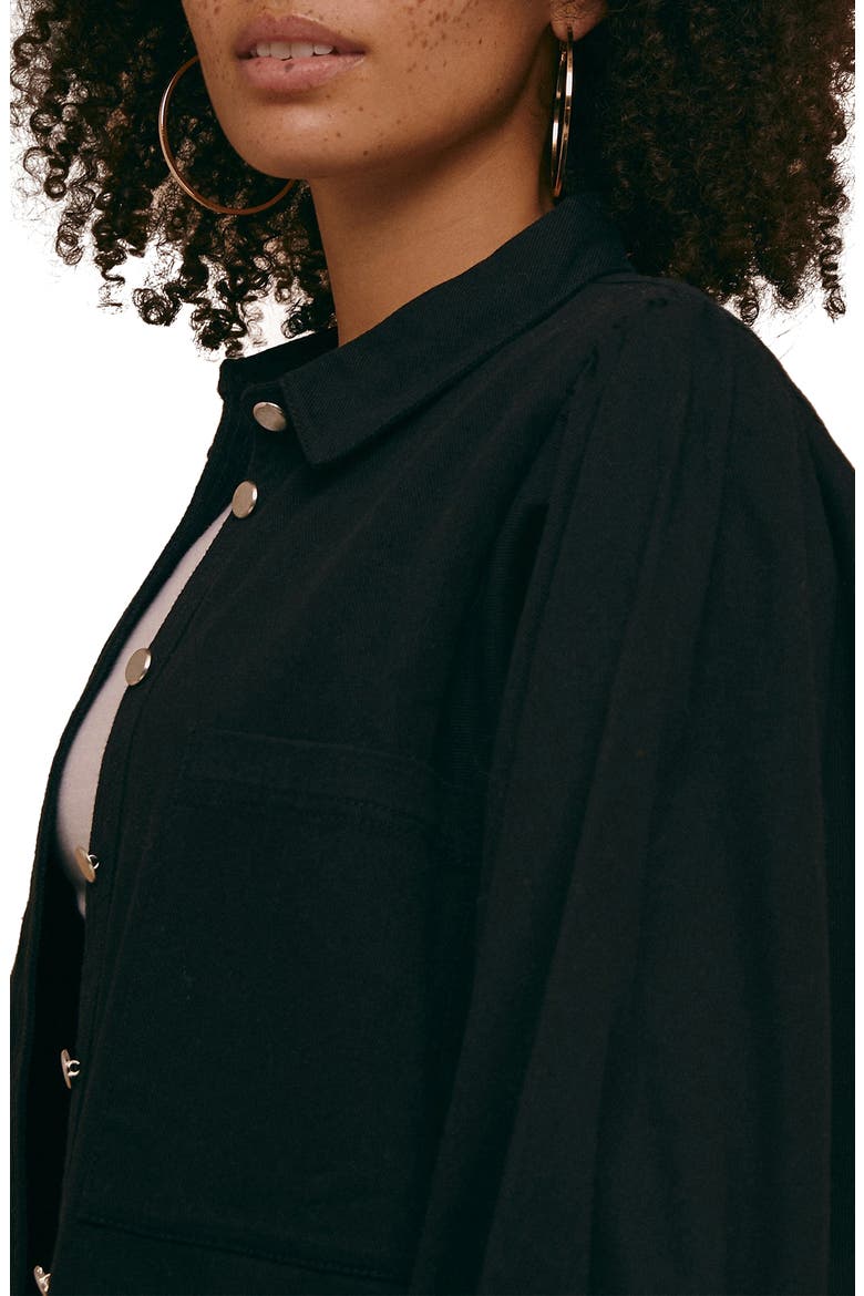 Casual Button-Up Shirt, Alternate, color, BLACK