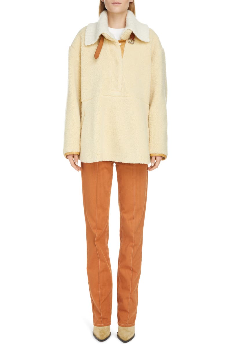 Isabel Marant Brigitte Faux Shearling Jacket, Alternate, color, 