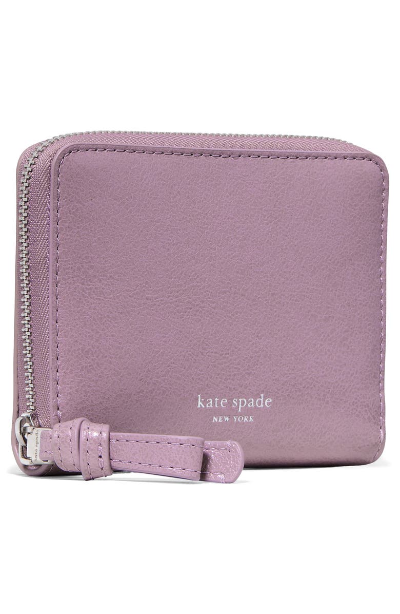 Kate Spade New York loop small glazed leather zip wallet, Alternate, color,