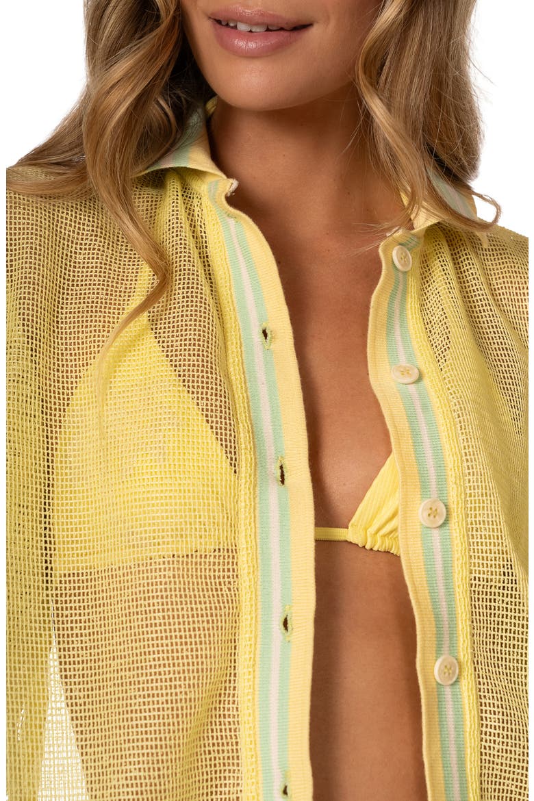 Golden Ray Solene Cover-Up Shirt, Alternate, color, BRIGHT YELLOW