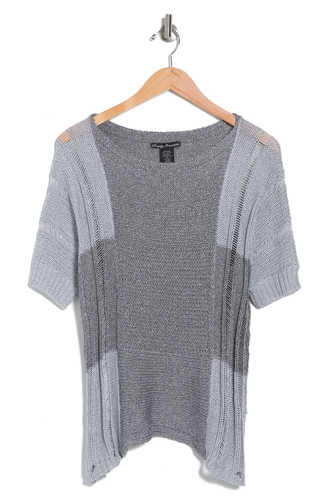 Forgotten Grace Lurex Short Sleeve Sweater (Women) | Nordstromrack
