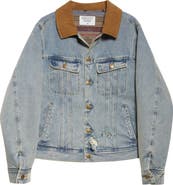 MIDNIGHT RODEO Stormrider Distressed Denim Trucker Jacket