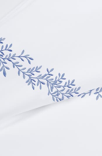 Floral Embroidered 600 Thread Count 100% Cotton Duvet Cover Set
