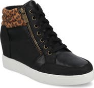 Journee Collection Clarity High Top Wedge Sneaker