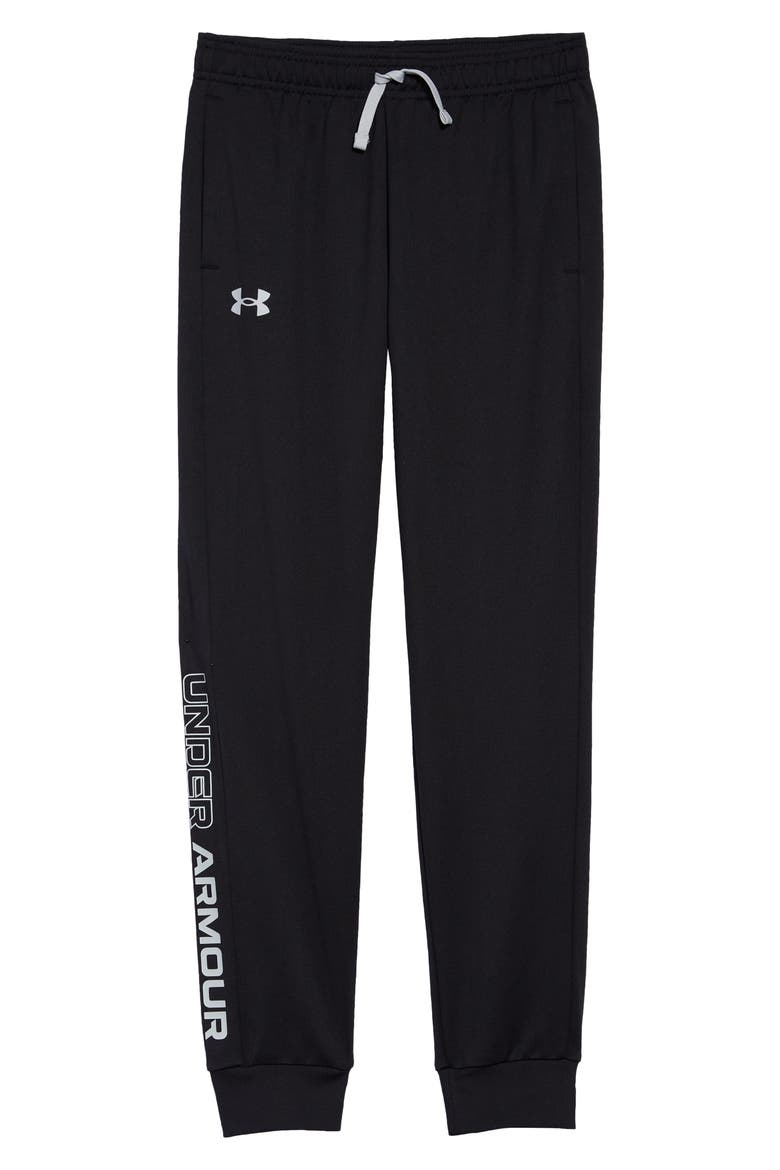 Kids' UA Brawler 2.0 Fleece Athletic Pants, Main, color, BLACK