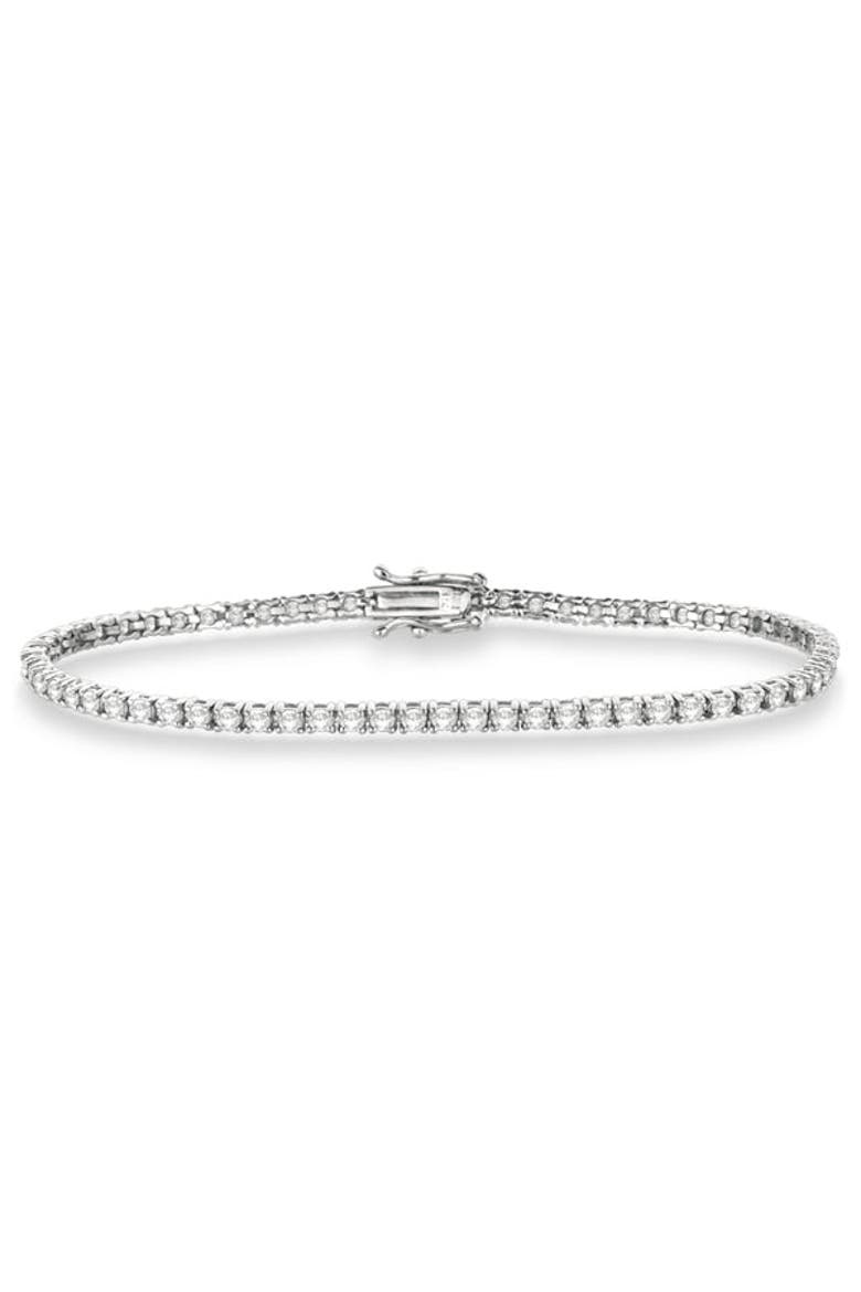 Eternity Lab Diamond Tennis Bracelet 14k, Main, color, White Gold