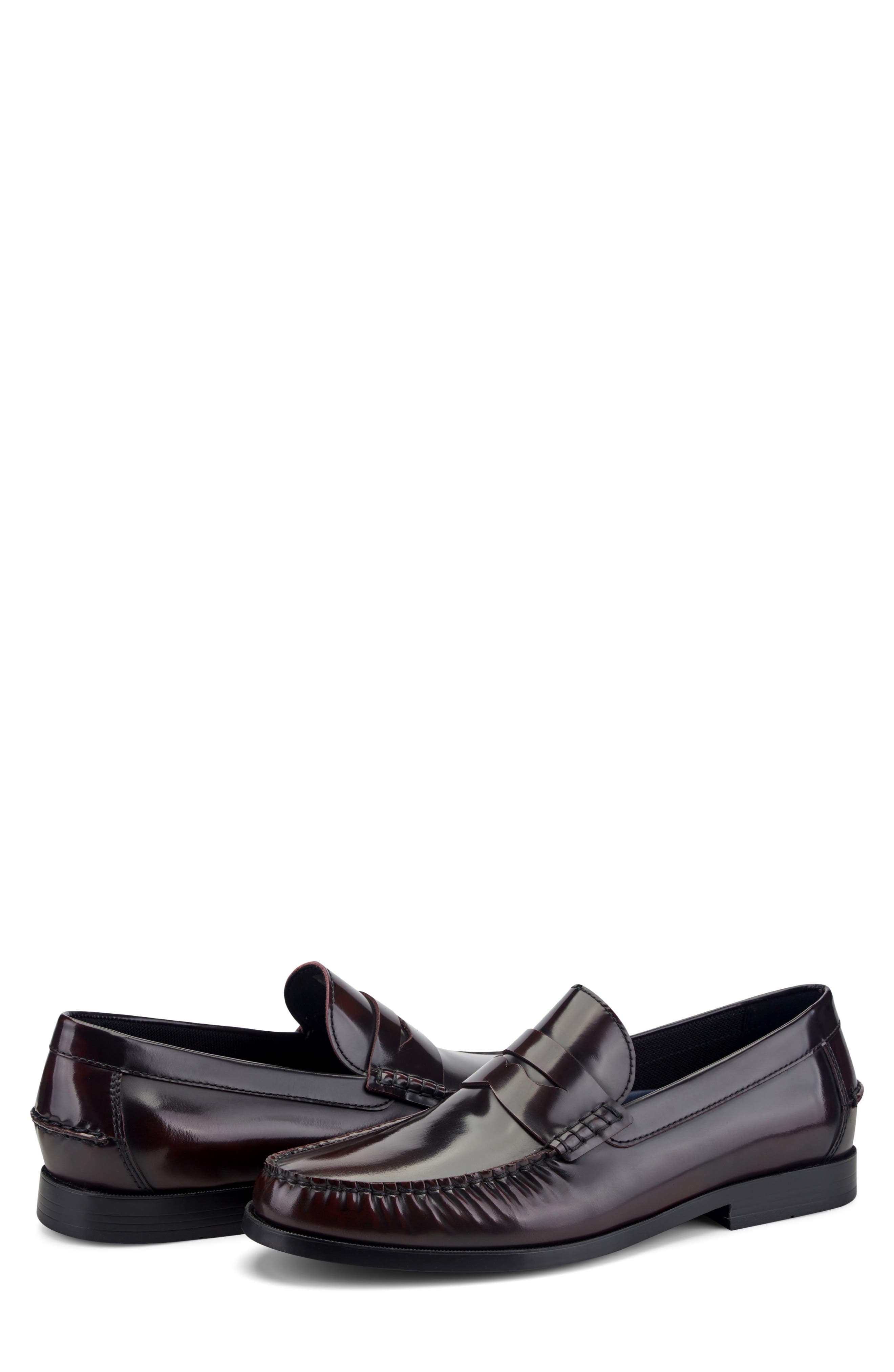 Willcox Penny Loafer, Alternate, color, DARK RED