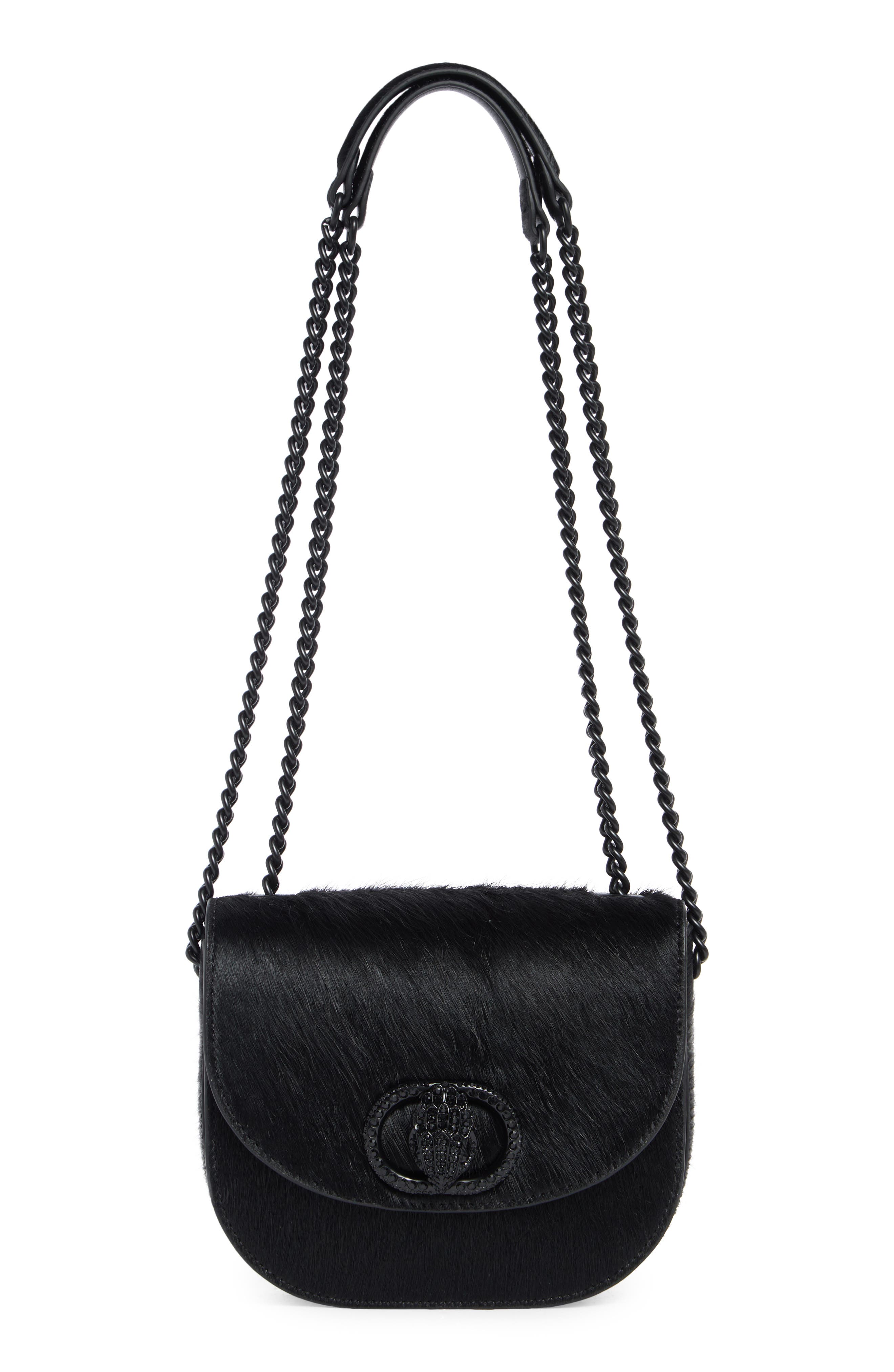 Kurt Geiger London Chelsea Genuine Calf Hair Saddle Crossbody Bag