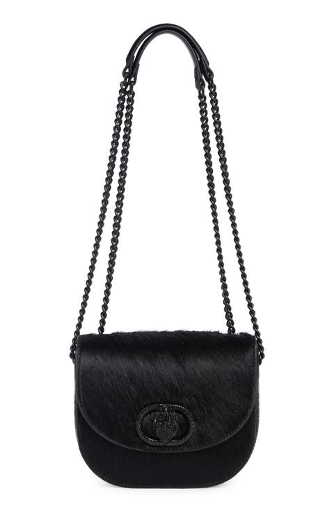 Chelsea Genuine Calf Hair Saddle Crossbody Bag