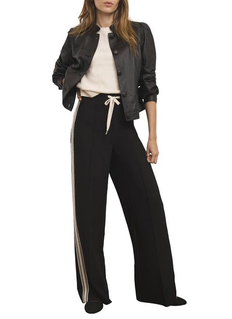 Crochet Trim Wide Trousers