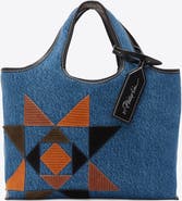3.1 Phillip Lim Denim Suede Patch Mini Market Tote