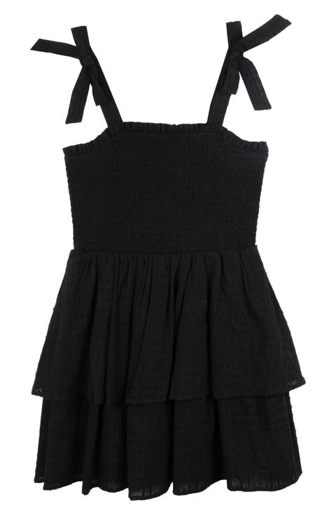 Kids' Tie Strap Smocked Party Dress (Big Kid)