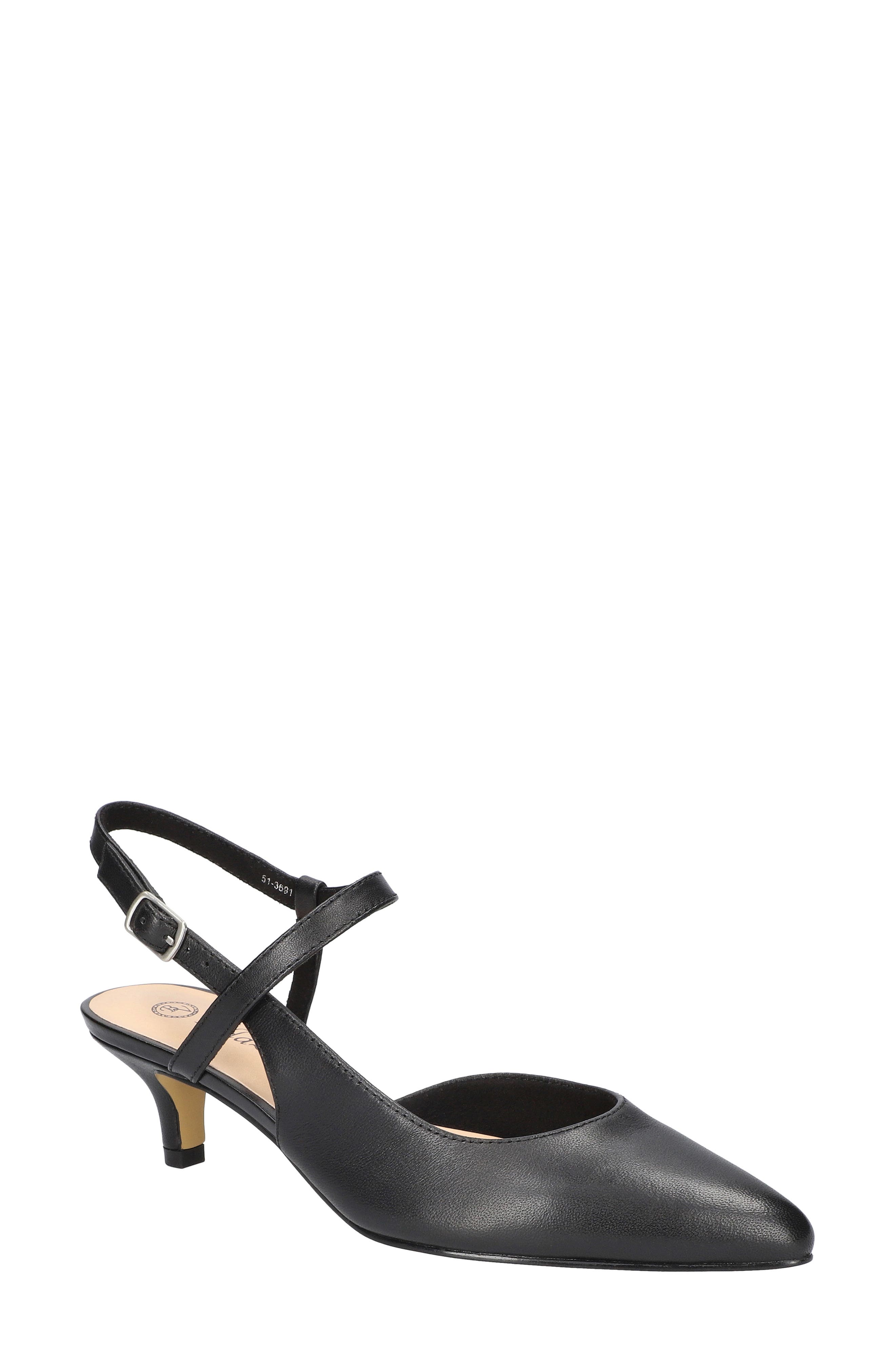 Bella Vita Kayce Pointed Toe Pump, Main, color, Black Leather