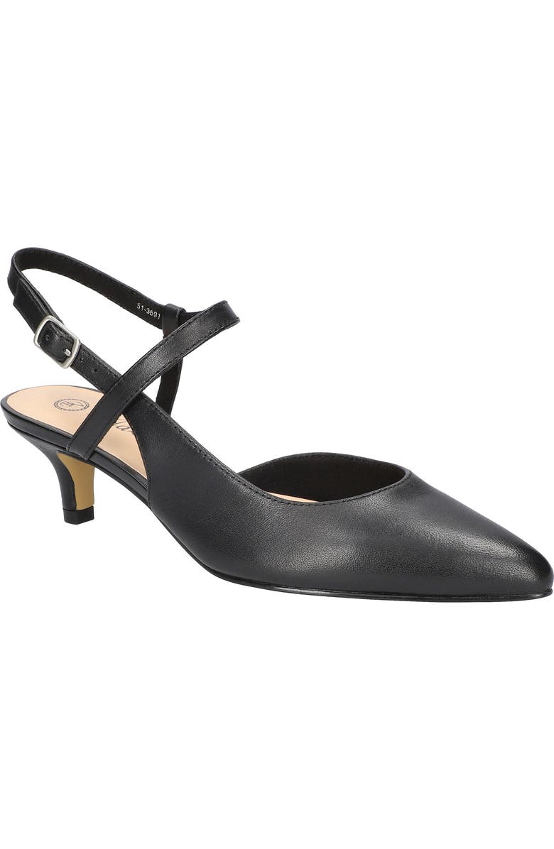 Bella Vita Kayce Pointed Toe Pump, Main, color, Black Leather