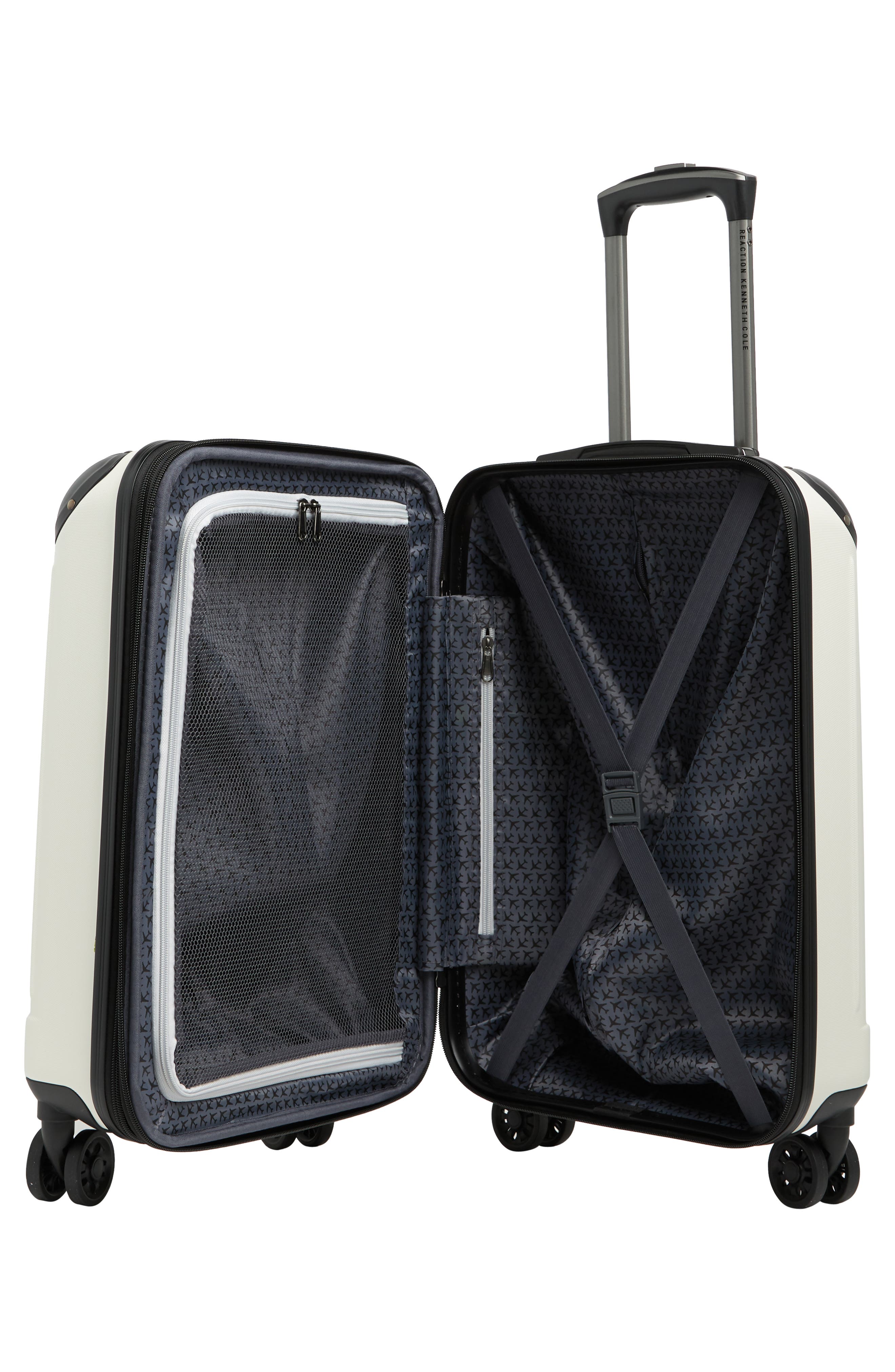 Kenneth Cole Flying Axis 20" Spinner Suitcase, Alternate, color, Coconut White