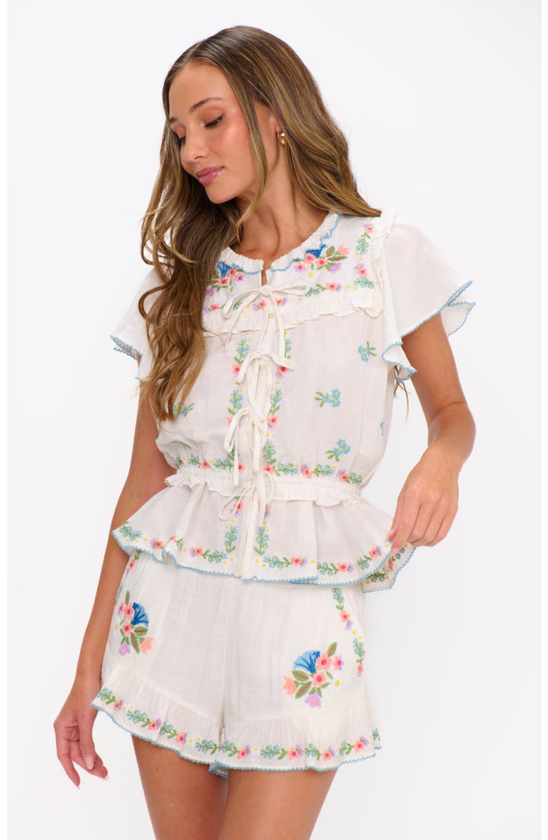 Show Me Your Mumu Romey Top, Alternate, color, Wild Meadow Embroidery