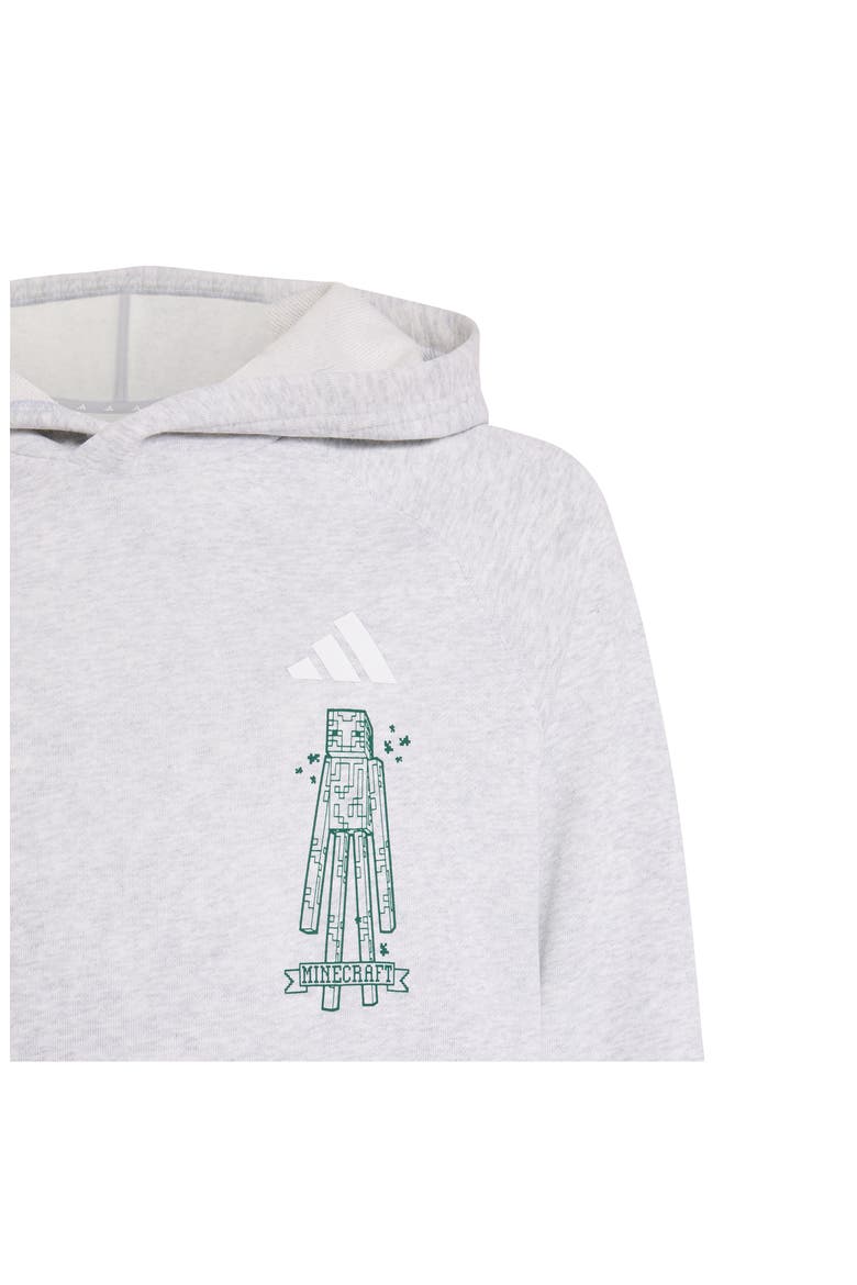 x Minecraft Kids' Hoodie, Alternate, color, LIGHT GREY HEATHER/ WHITE