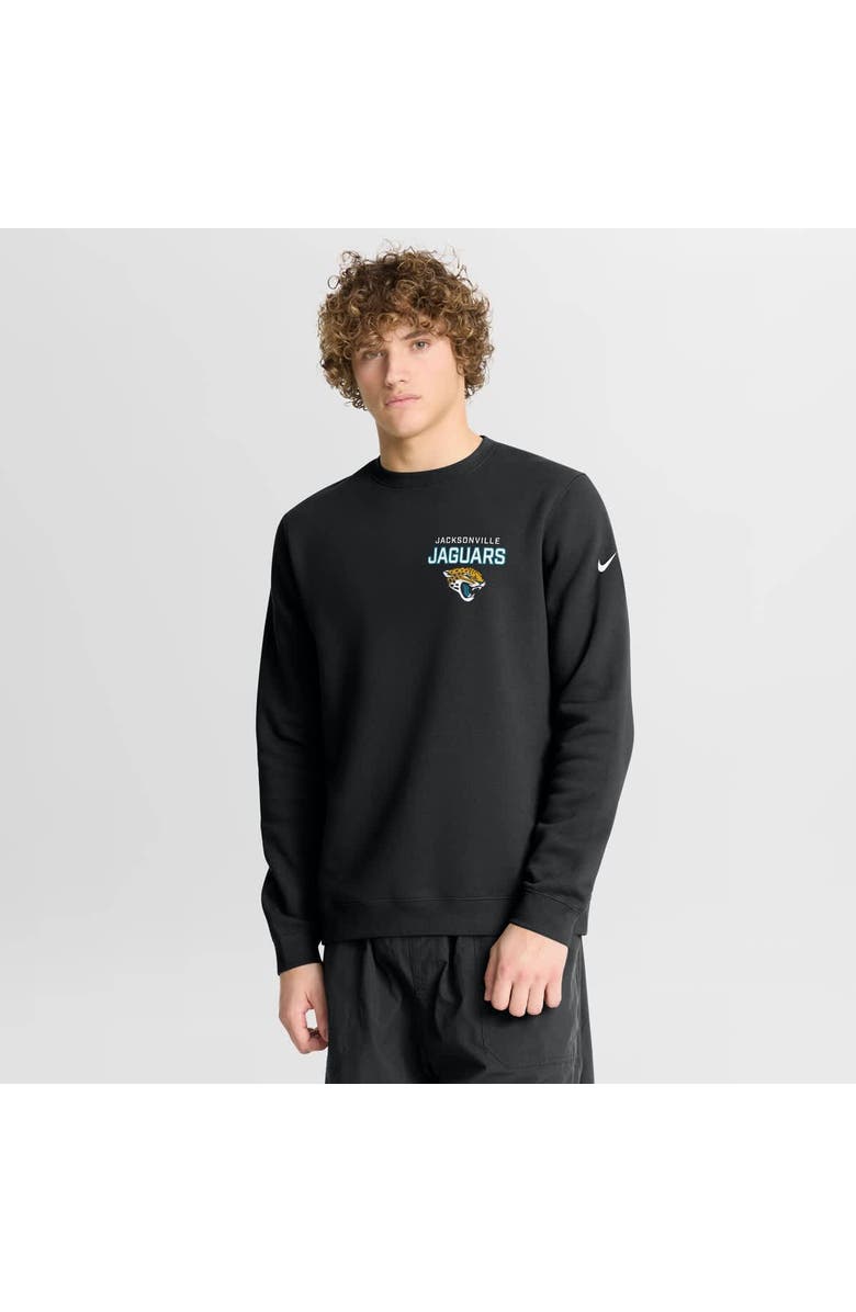 Nike Men's Nike Black Jacksonville Jaguars Primetime Club Fleece Pullover Sweatshirt, Main, color, Black
