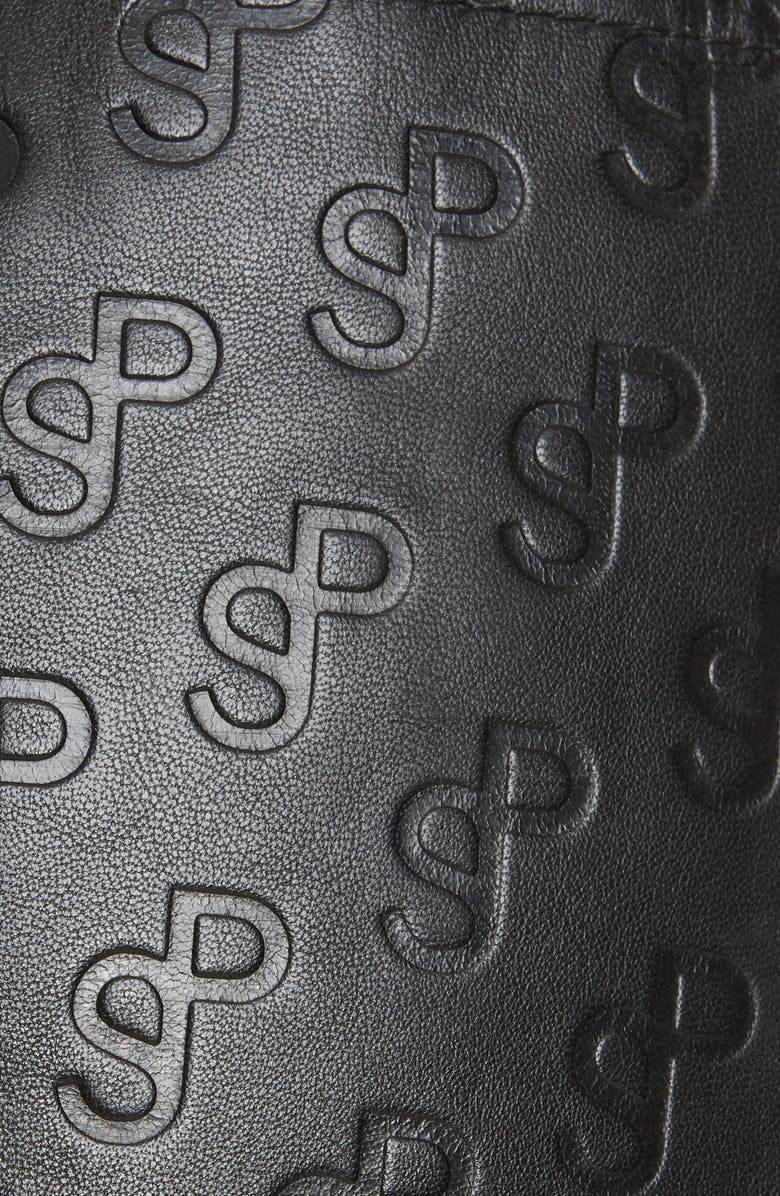 Saks Potts Rosita Monogram Leather Pants, Alternate, color, 