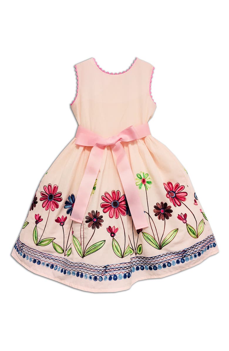 JOE-ELLA Kids' Floral Embroidered Dress, Main, color,