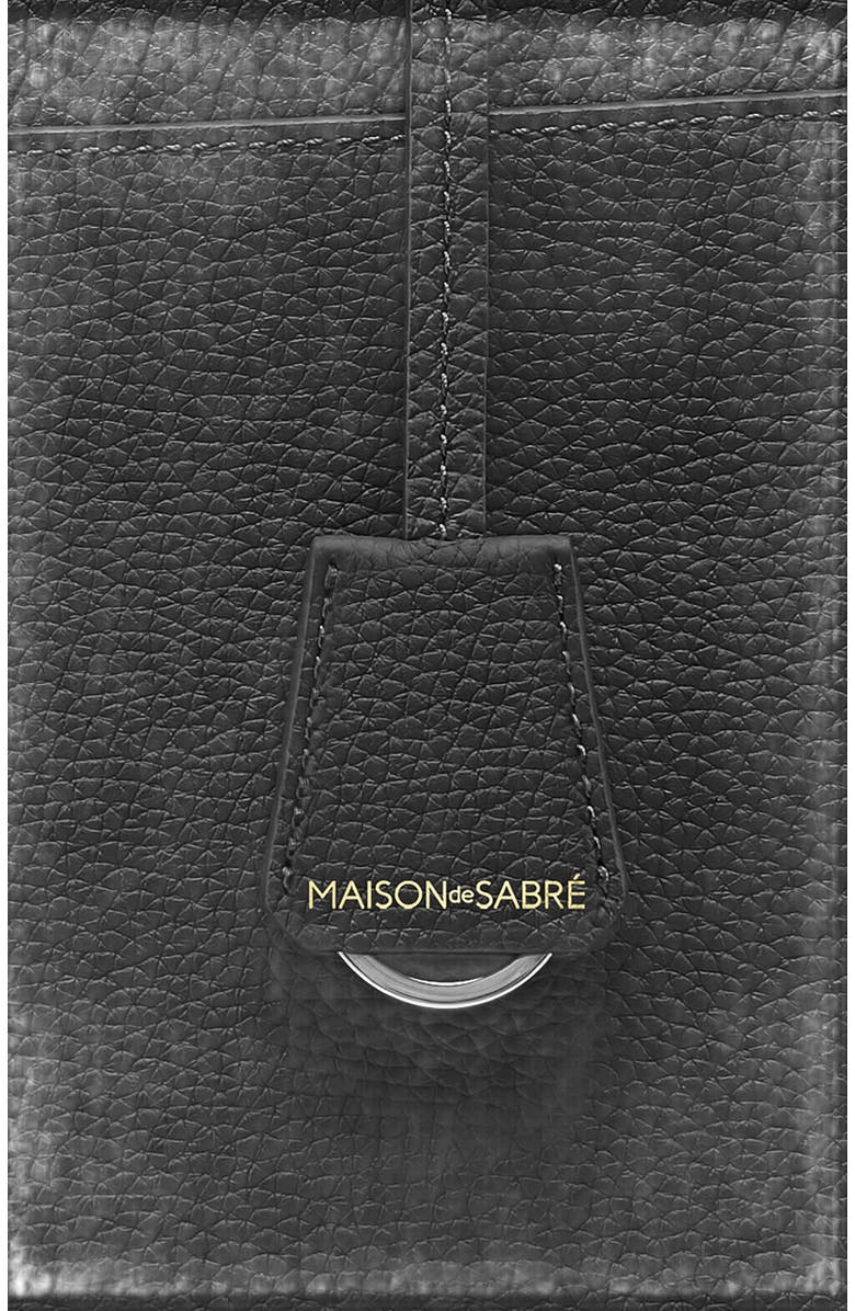 MAISON de SABRÉ Leather Laptop Bag, Alternate, color, Black Caviar