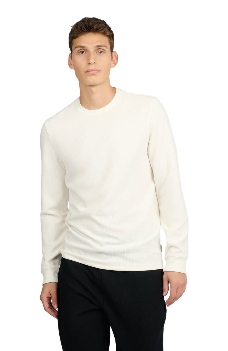 Onia Waffle Crewneck, Alternate, color, Egret