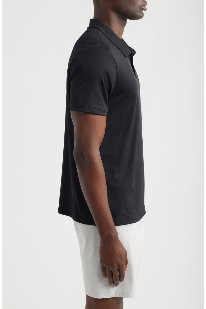 Textured Golf Polo, Alternate, color, BLACK