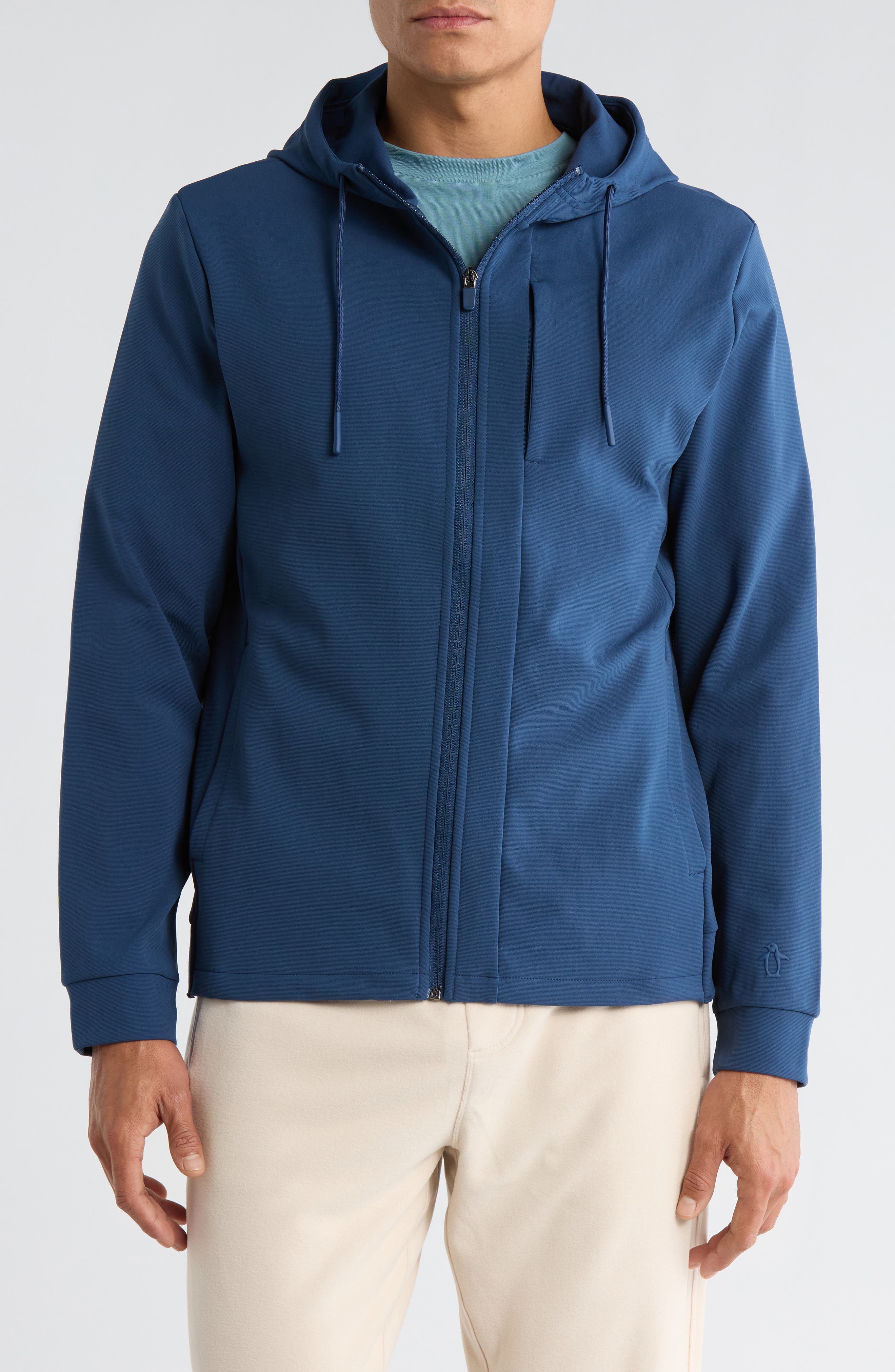 ORIGINAL PENGUIN SPORT Micro Texture Full Zip Hoodie