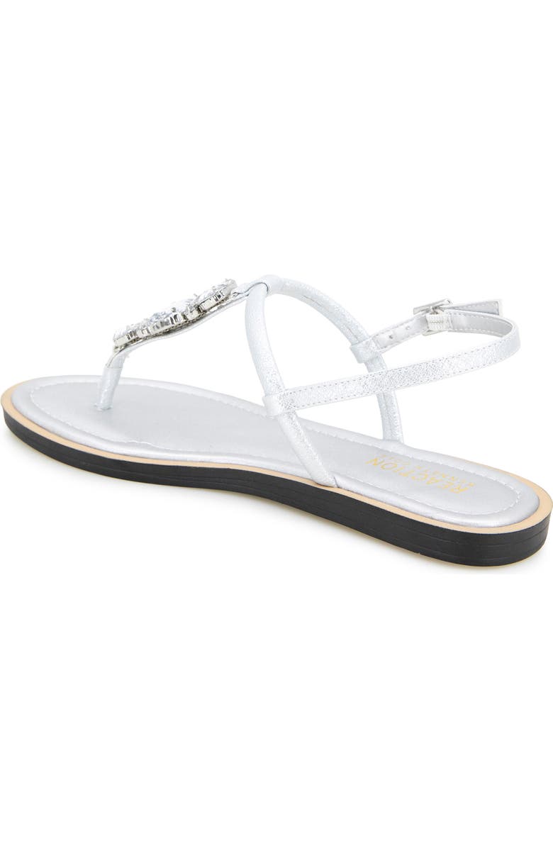 Reaction Kenneth Cole Sera T-Strap Sandal, Alternate, color, Silver Metallic