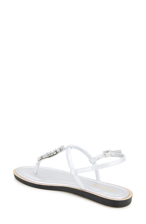 Reaction Kenneth Cole Sera T-strap Sandal In Silver Metallic