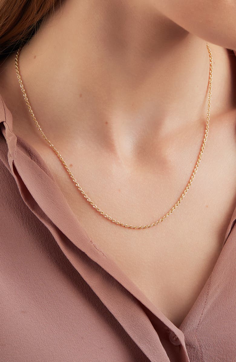 Bony Levy 14K Gold Rope Chain Necklace, Alternate, color, 14Ky