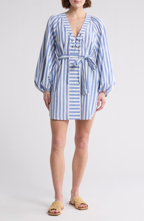 Long Sleeve Stripe Minidress