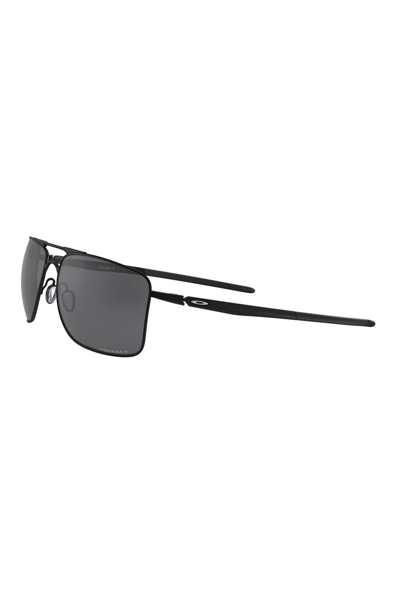Gauge 8 62mm Oversize Prizm™ Polarized Pilot Sunglasses, Alternate, color, MATTE BLACK/ PRIZM BLACK