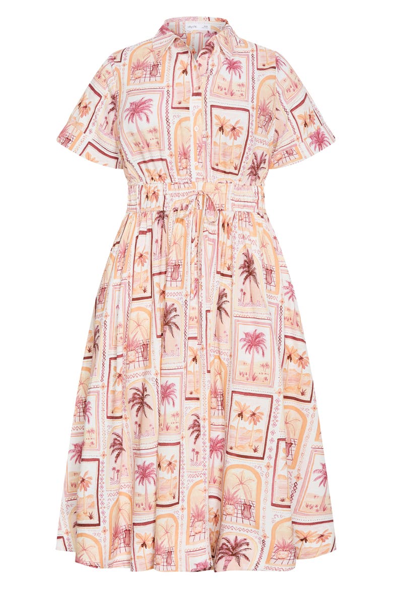 Lana Postcard Print Maxi Shirtdress, Alternate, color, POSTCARD SOIREE