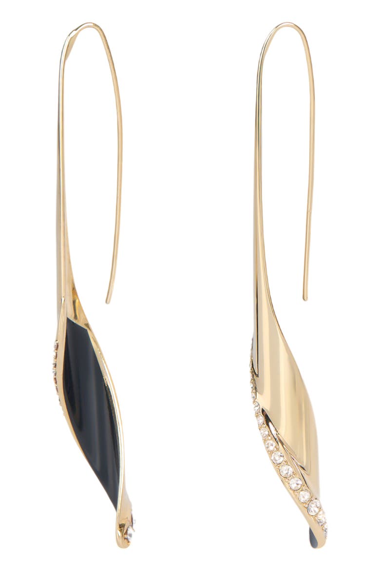 Organic Twist Earrings in Lacquered Brass, Alternate, color, multicolor