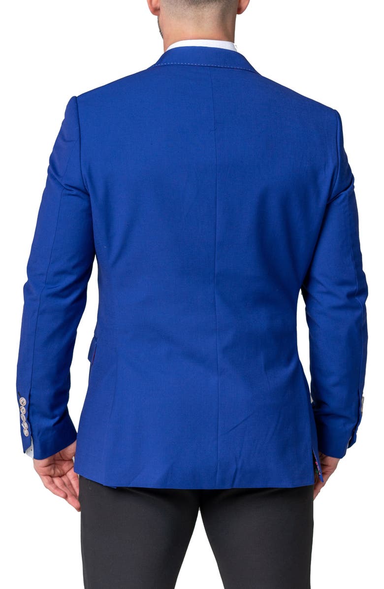 Maceoo Socrates Topstitch Blazer, Alternate, color, Blue