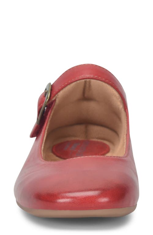 Comfortiva Kaylee Mary Jane Flat In Cherry Red