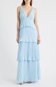 Lulus Tiered Gown Pleated