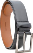 MADE IN ITALY Soft Pebble Grain Leather Belt