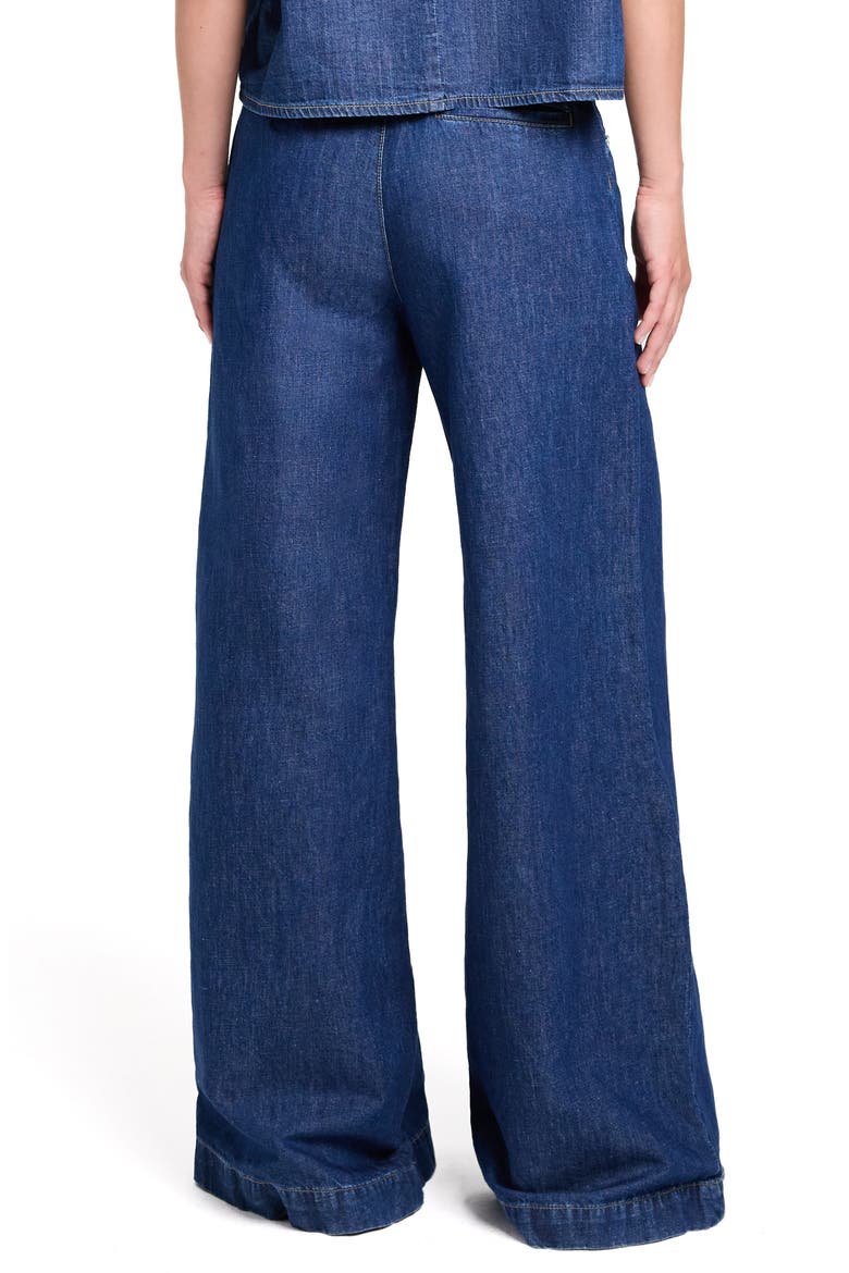 Dillon Mid Rise Wide Leg Jeans, Alternate, color, DARK STONE