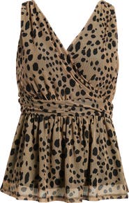 Loveappella Sleeveless Peplum Top