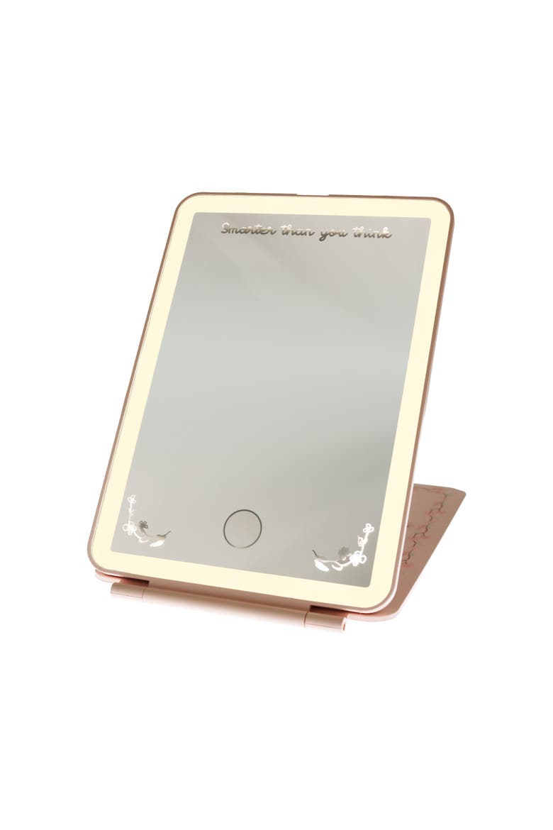 Disney Classic Pooh Self Love Touch Pad Mini Tri-Tone LED Makeup Mirror, Alternate, color, Pink